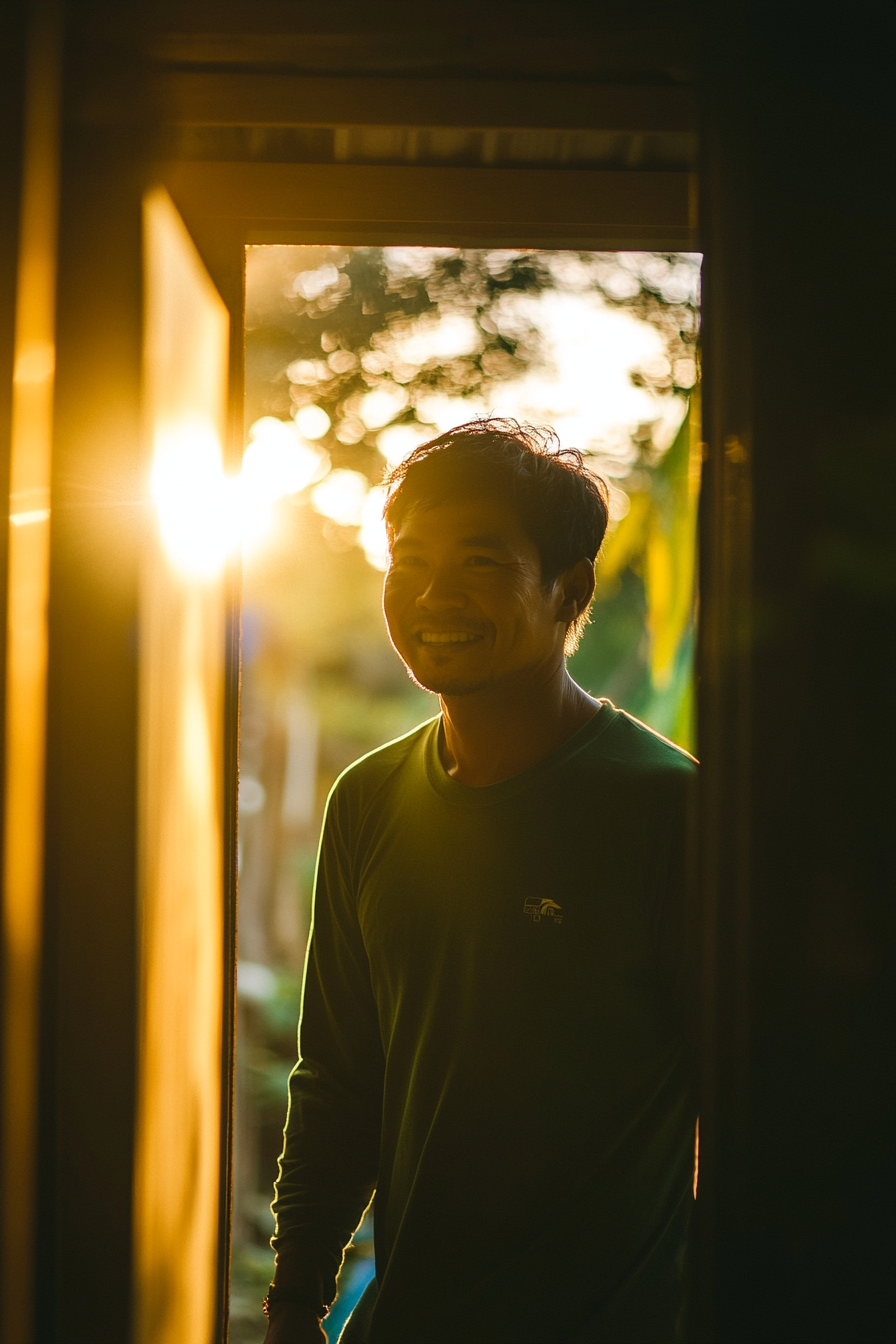Worker Entering The house